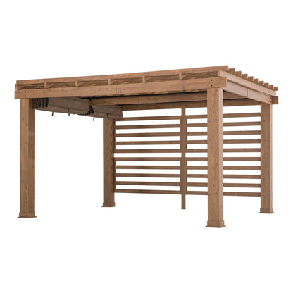 Summercove 13 Ft. X 11 Ft. Metal Pergola with Adjustable Canopy for Garden Shade